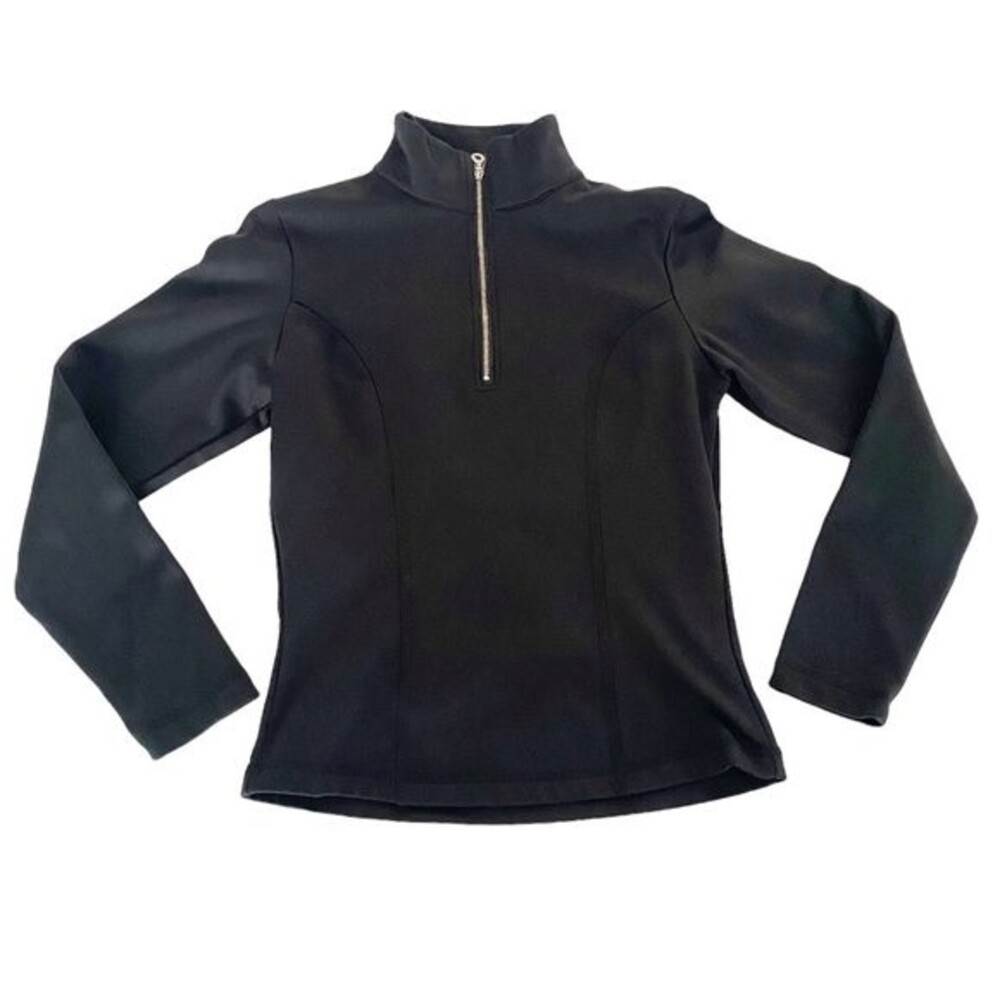 NILS Black Mock Neck Quarter Zip 1/4 Fleece S